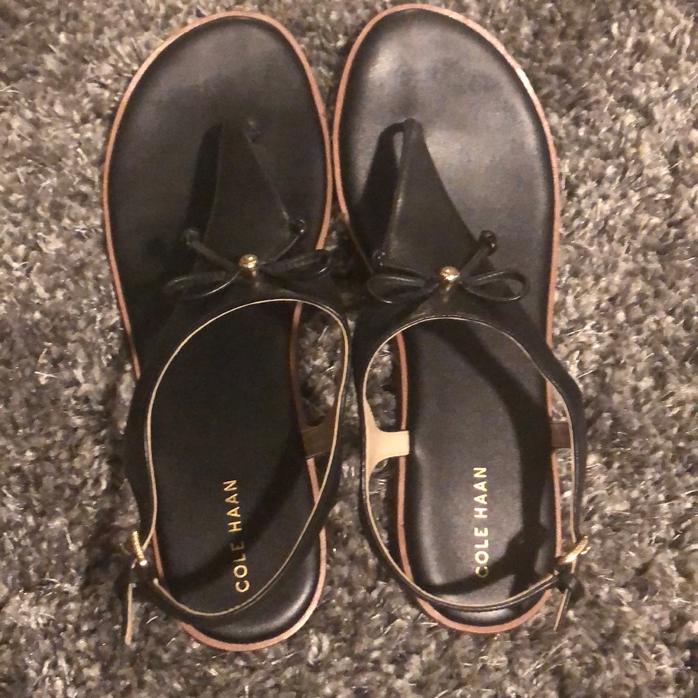 Perfect condition used Cole Haan bow tie sandals